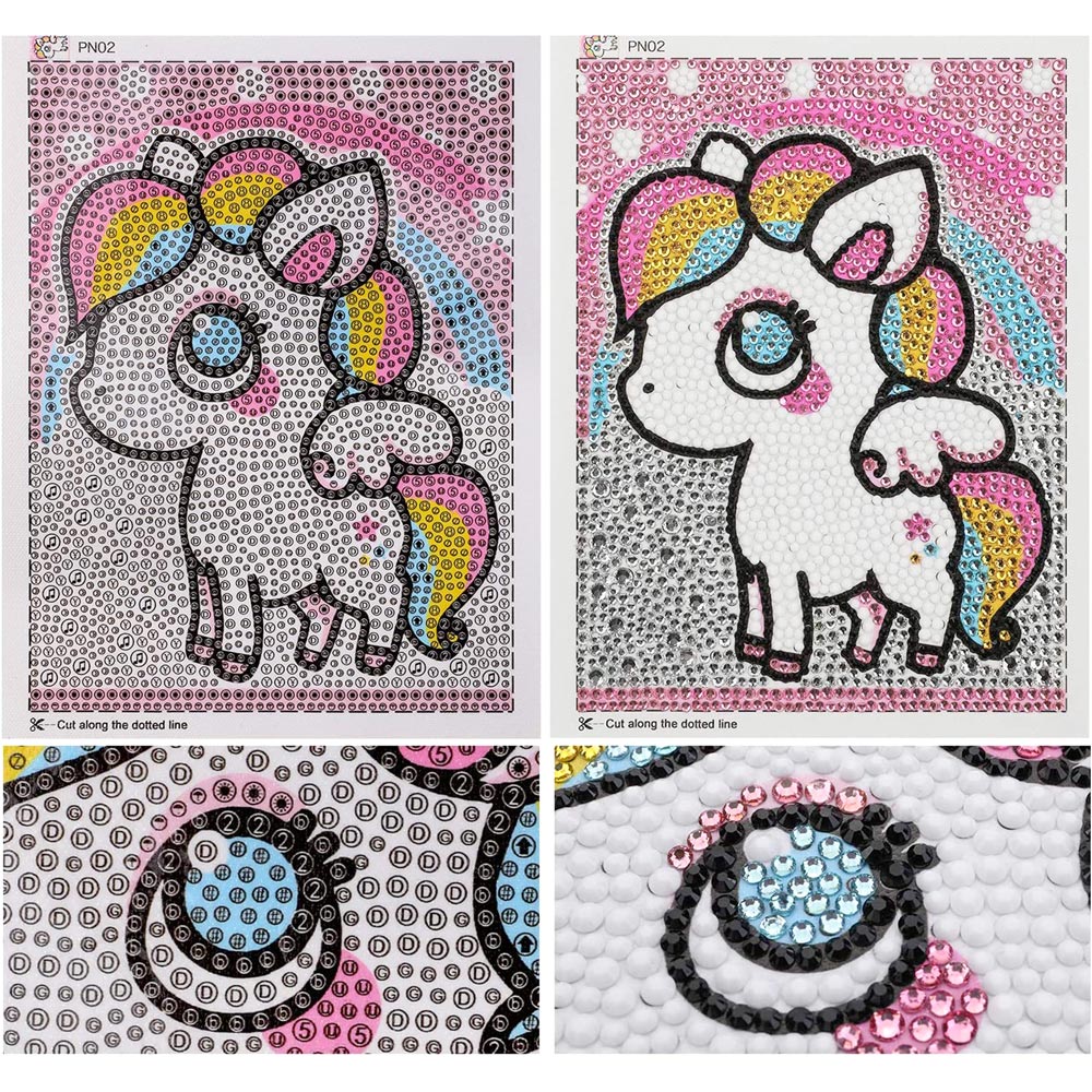 5D Kids Diamond Painting with Unicorn with Picture Frame – Figured'Art