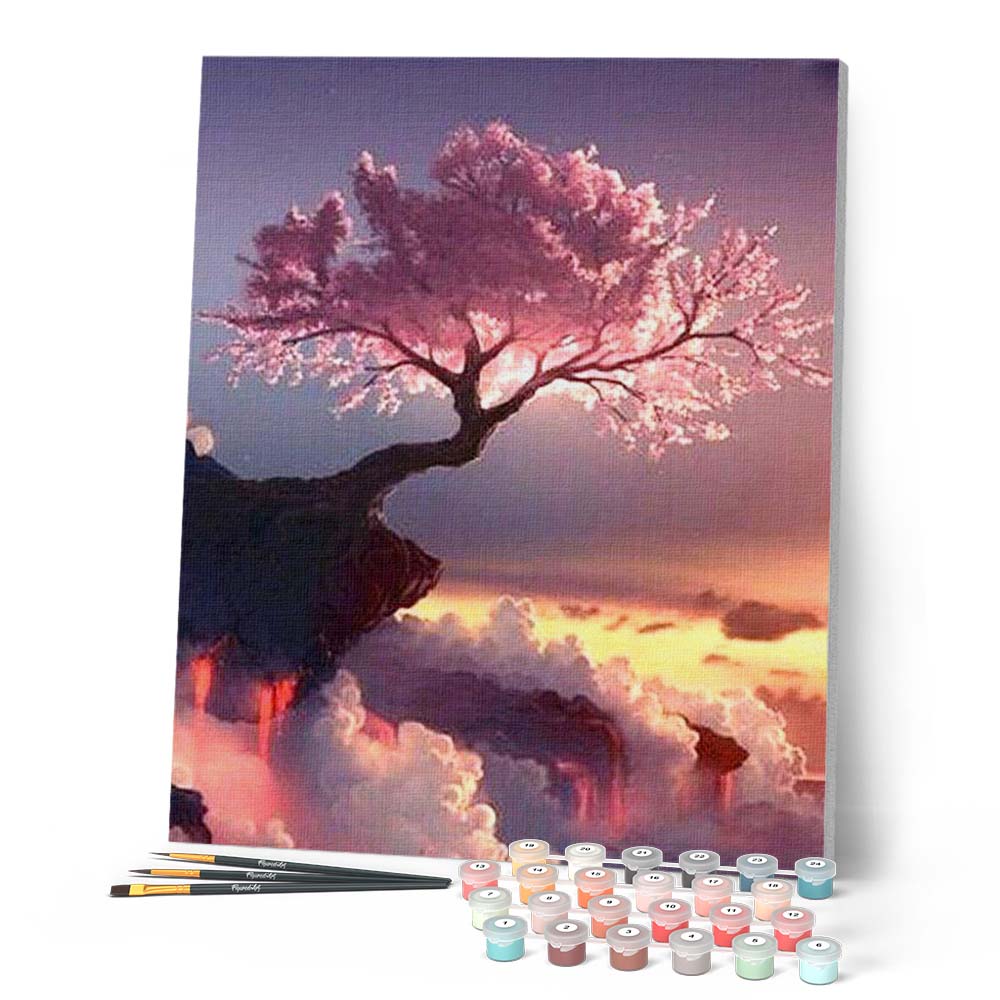 Paint by numbers - Pink Tree – Figured'Art