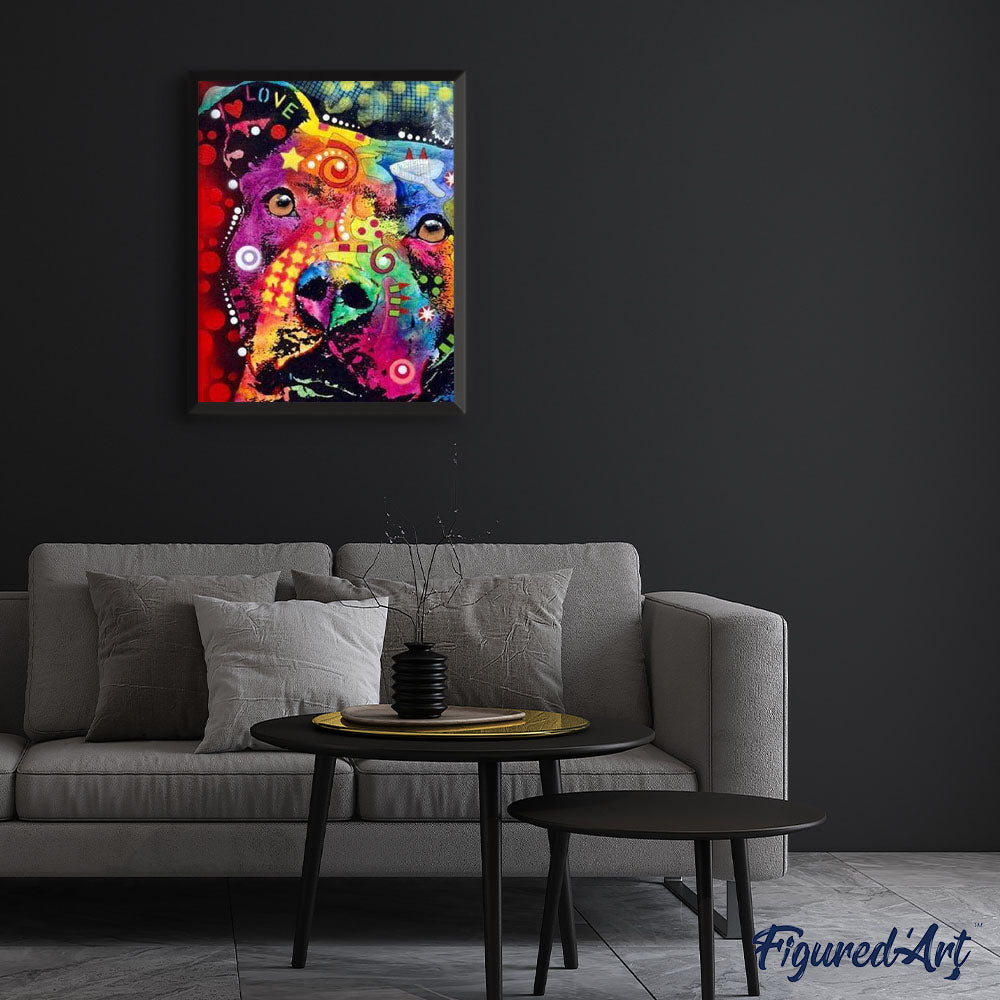 Paint by numbers - Colorful Dog – Figured'Art