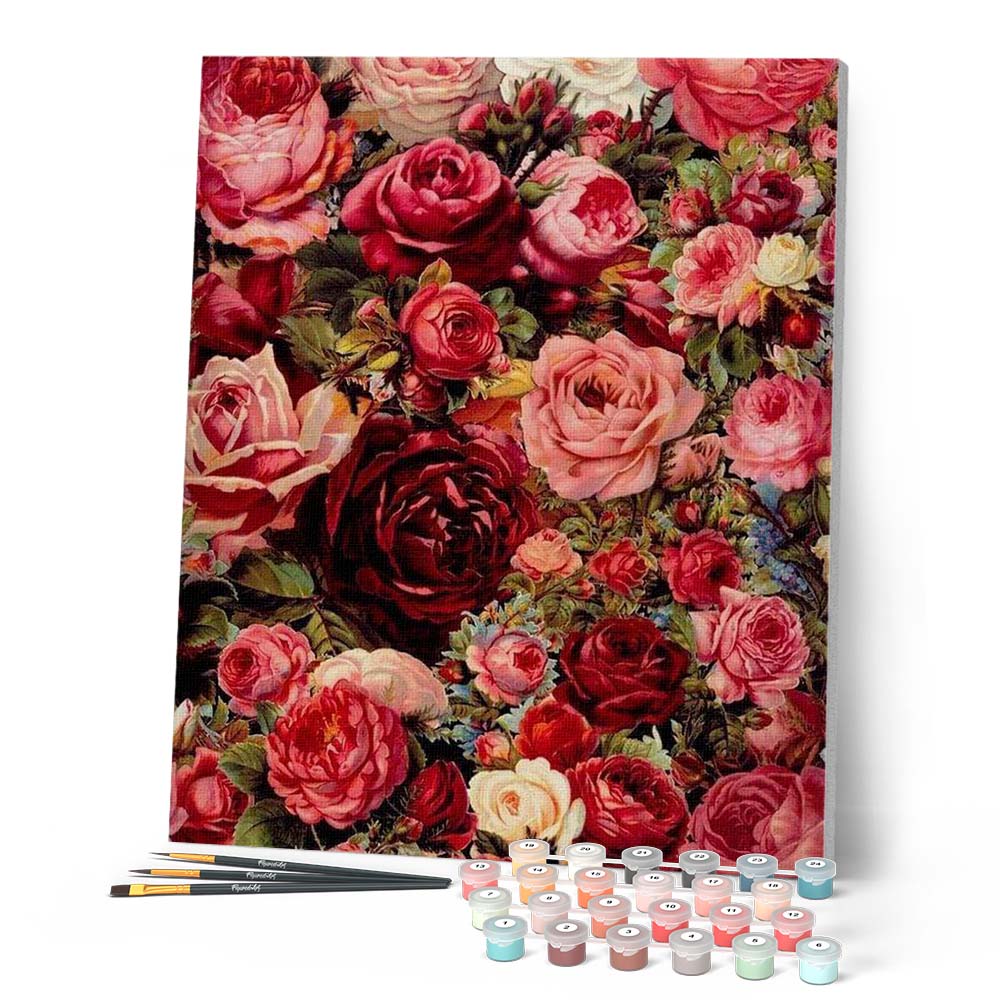 Paint by numbers - Romantic Red Roses – Figured'Art