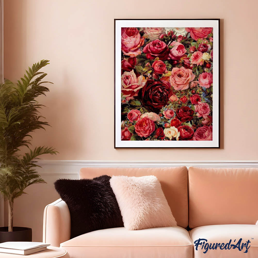 Paint by numbers - Romantic Red Roses – Figured'Art