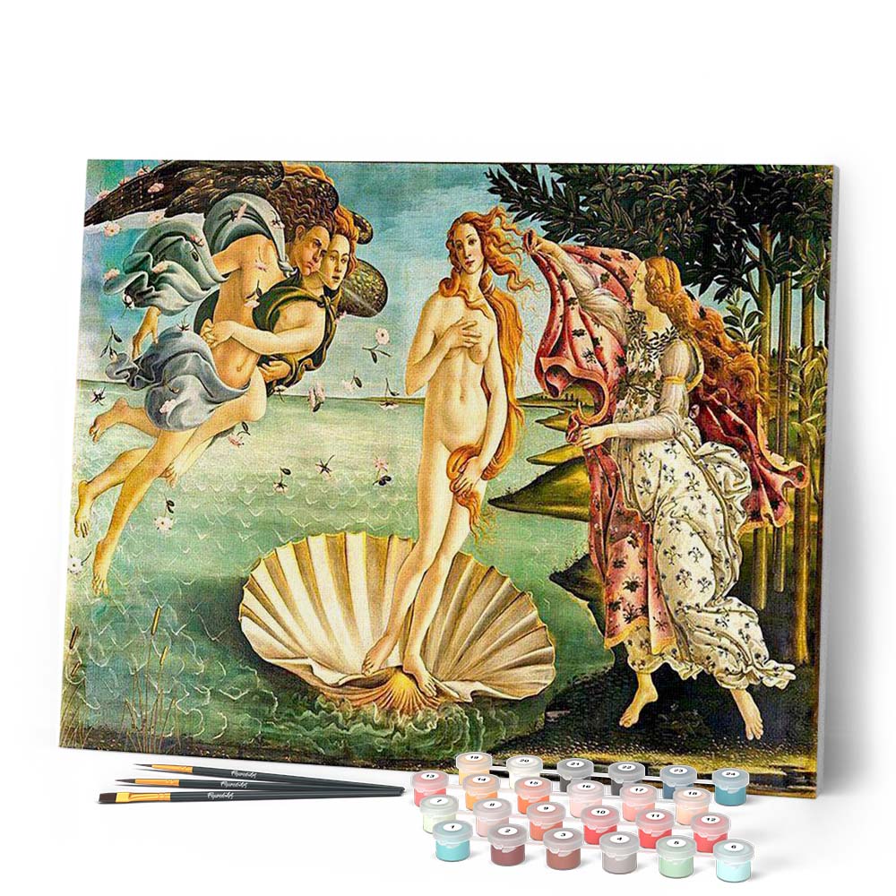 ◉ Birth of Venus ◉名画　47x63　複製画　アートワーク　額縁 Paint by numbers - Botticelli - The Birth of Venus – Figured'Art