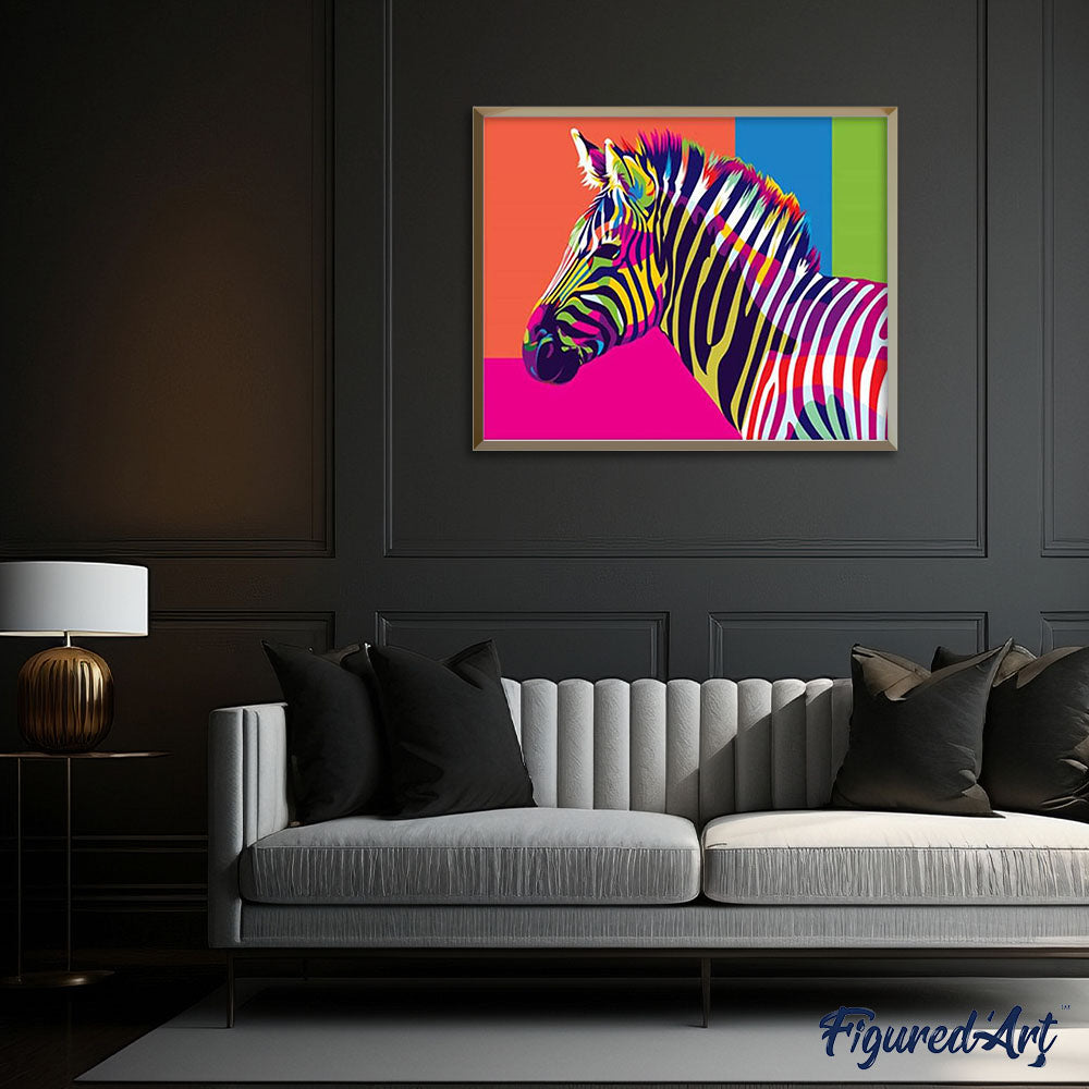 Paint by Numbers - Pop Art Zebra – Figured'Art