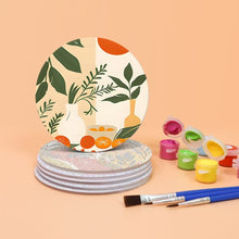 Load image into Gallery viewer, Paint by numbers 10cm Coasters (6 pieces) - Modern Botanical Design