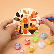 Load image into Gallery viewer, Paint by numbers 10cm Coasters (6 pieces) - Modern Botanical Design