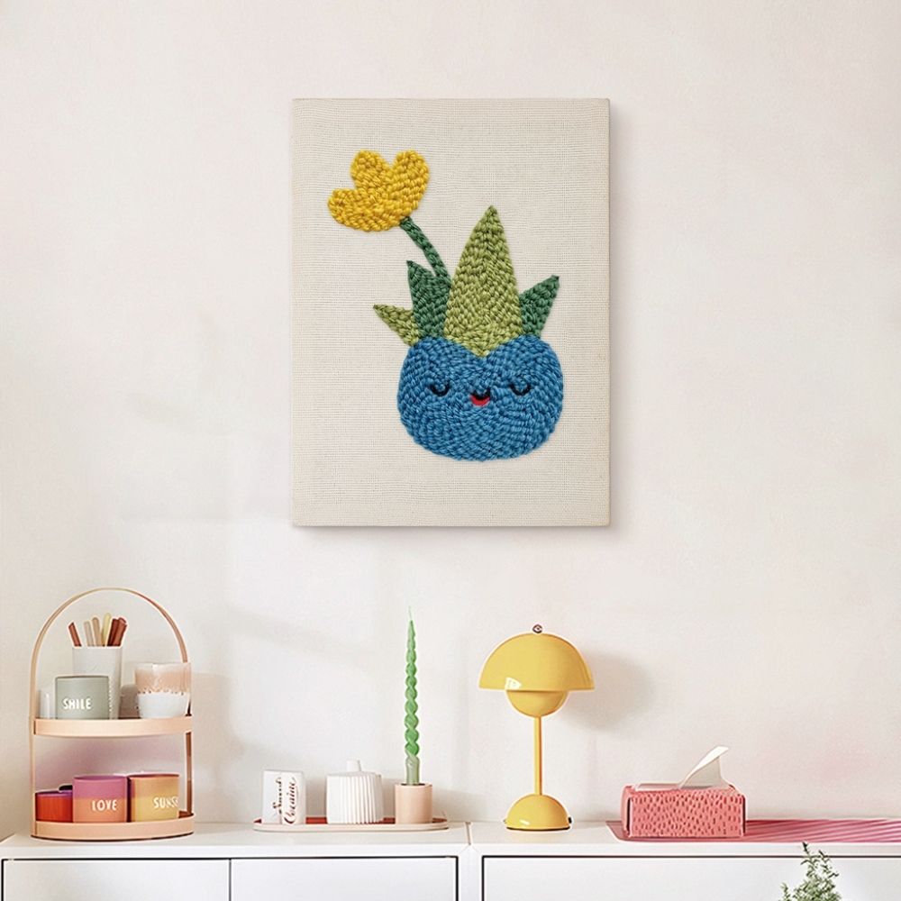 Punch Needle Kit with frame - Happy Succulent – Figured'Art