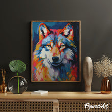 Load image into Gallery viewer, Diamond Painting - Colourful Abstract Wolf