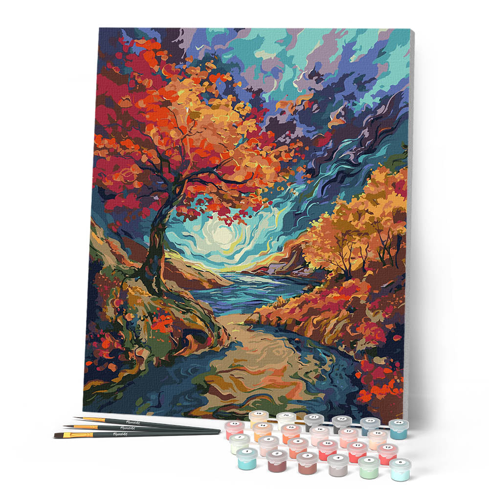 Paint by Numbers for adults UK - Van Gogh-inspired Surreal Autumn
