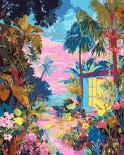 Load image into Gallery viewer, Paint by numbers kit for adults Tropical Back Garden Figured'Art UK