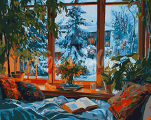 Load image into Gallery viewer, Paint by numbers kit for adults Cosy Winter Evening Figured'Art UK