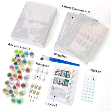 Load image into Gallery viewer, Mini Paint by numbers 15x20cm (6 pieces) - Mediterranean Dreams