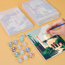 Load image into Gallery viewer, Mini Paint by numbers 15x20cm (6 pieces) - Mediterranean Dreams