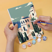 Load image into Gallery viewer, Mini Paint by numbers 15x20cm (6 pieces) - Mediterranean Dreams