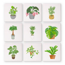 Load image into Gallery viewer, Mini Paint by numbers 15x15cm (9 pieces) - Modern Plant Art