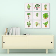 Load image into Gallery viewer, Mini Paint by numbers 15x15cm (9 pieces) - Modern Plant Art