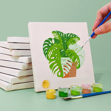 Load image into Gallery viewer, Mini Paint by numbers 15x15cm (9 pieces) - Modern Plant Art
