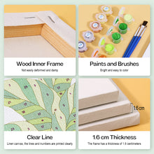 Load image into Gallery viewer, Mini Paint by numbers 15x15cm (9 pieces) - Modern Plant Art