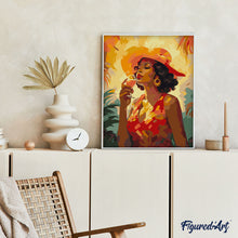 Load image into Gallery viewer, Art Deco Woman with a Glass