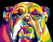 Load image into Gallery viewer, paint by numbers | Bulldog Pop Art | animals beginners dogs easy Pop Art | FiguredArt
