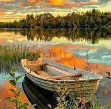 Load image into Gallery viewer, Diamond Painting | Diamond Painting - Boat on Lake | Diamond Painting Ships ships | FiguredArt
