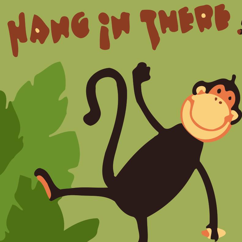 Paint by Numbers - Children Painting kit Little Monkey hang in there ...
