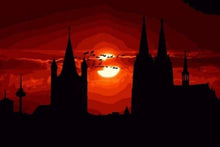 Load image into Gallery viewer, paint by numbers | Red Castle Sunset | easy landscapes | FiguredArt