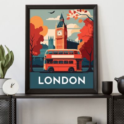 Vintage travel posters to paint by numbers: an art deco touch to your room