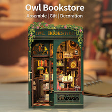 Load image into Gallery viewer, DIY Book Nook kit - Owl Bookstore