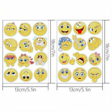 Load image into Gallery viewer, 5D Diamond Painting 24 Emoji Sticker Sheets