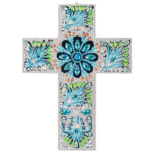 Load image into Gallery viewer, 5D Diamond Painting Decorative Pendant Cross Blue