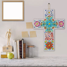 Load image into Gallery viewer, 5D Diamond Painting Decorative Pendant Cross with Flowers