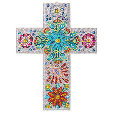 Load image into Gallery viewer, 5D Diamond Painting Decorative Pendant Cross with Flowers