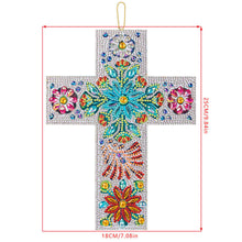 Load image into Gallery viewer, 5D Diamond Painting Decorative Pendant Cross with Flowers
