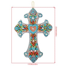 Load image into Gallery viewer, 5D Diamond Painting Decorative Pendant Cross with Heart