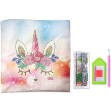 Load image into Gallery viewer, 5D Diamond Painting Pillow Cover 30x30cm Unicorn
