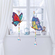 Load image into Gallery viewer, 5D Diamond Art Crystal Wind Chime Butterflies 2 Pieces