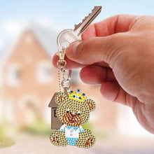 Load image into Gallery viewer, 5D Diamond Painting Keychain with Bears 5 Pieces