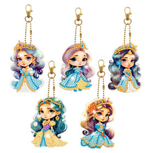 Load image into Gallery viewer, 5D Diamond Painting Keychain Queen 5 Pieces