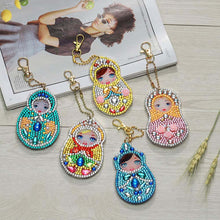 Load image into Gallery viewer, 5D Diamond Painting Keychain with Matryoshka