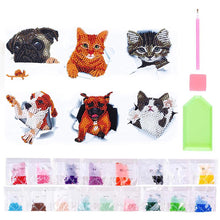 Load image into Gallery viewer, 5D Diamond Painting Sticker Set Cats and Dogs Set 1