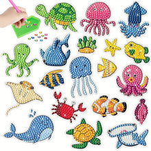Load image into Gallery viewer, 5D Diamond Painting Sticker Set with Sea Animals for Kids