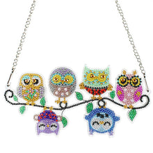 Load image into Gallery viewer, 5D Diamond Painting Door Hanger with 6 Owls