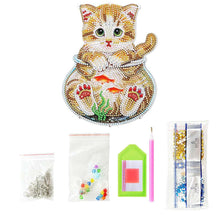 Load image into Gallery viewer, 5D Diamond Painting Car Hanging Kitten in Aquarium