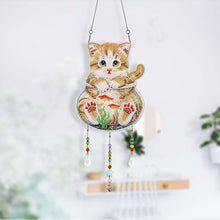 Load image into Gallery viewer, 5D Diamond Painting Car Hanging Kitten in Aquarium