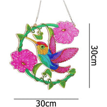 Load image into Gallery viewer, 5D Diamond Painting Door Hanger Hummingbird with Flowers