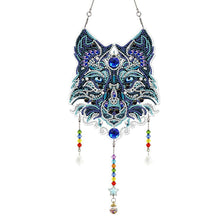 Load image into Gallery viewer, 5D Diamond Painting Car Mirror Hanger Wolf