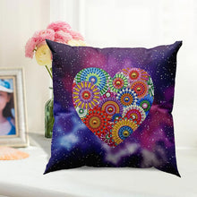 Load image into Gallery viewer, 5D Diamond Painting Pillow Cover 30x30cm Mandala Heart