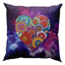 Load image into Gallery viewer, 5D Diamond Painting Pillow Cover 30x30cm Mandala Heart