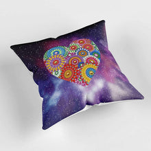 Load image into Gallery viewer, 5D Diamond Painting Pillow Cover 30x30cm Mandala Heart