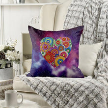 Load image into Gallery viewer, 5D Diamond Painting Pillow Cover 30x30cm Mandala Heart
